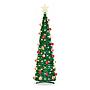 Arbol De Navidad Autoarmable Con Decoracion Luces Y Puntero